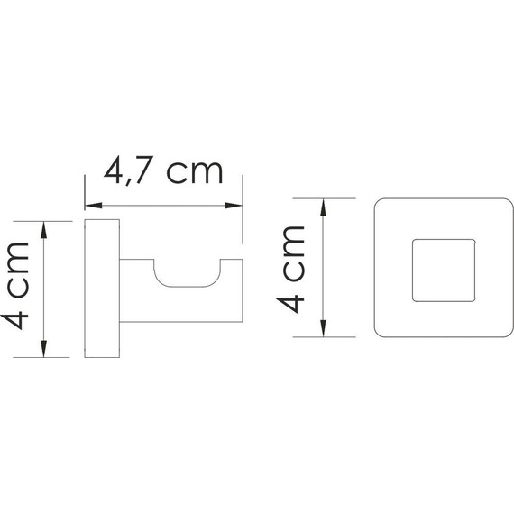 Крючок WasserKraft Rhin K-8723, цвет никель фото 3