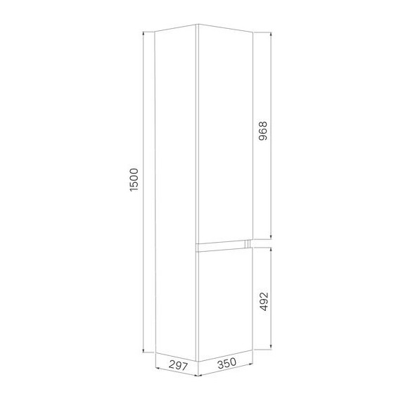 Пенал подвесной Iddis Zodiac 35 см ZOD35W0i97, белый фото 7