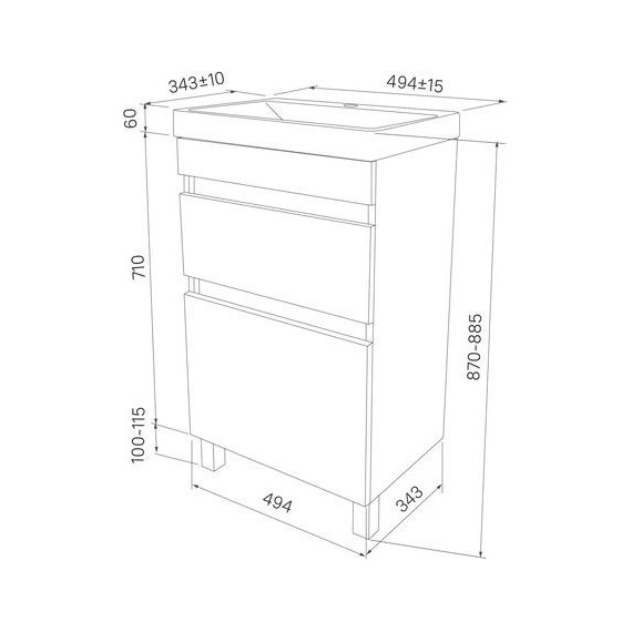 Тумба напольная с раковиной Iddis Zodiac 50 см ZOD5CBFi95K, белый матовый - 7 Тумба напольная с раковиной Iddis Zodiac 50 см ZOD5CBFi95K, белый матовый фото 7