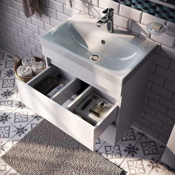 Тумба подвесная с раковиной Iddis Zodiac 60 см ZOD6CB0i95K, белый матовый - 5 Тумба подвесная с раковиной Iddis Zodiac 60 см ZOD6CB0i95K, белый матовый фото 5