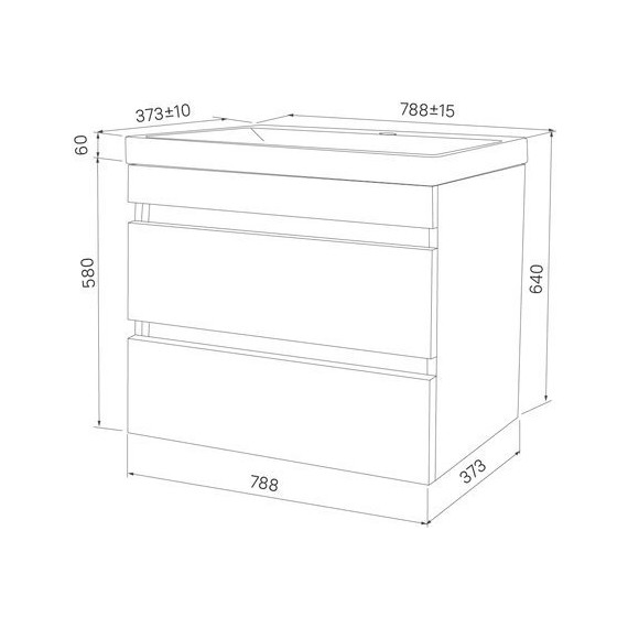 Тумба подвесная с раковиной Iddis Zodiac 80 см ZOD8CB0i95K, белый матовый фото 7