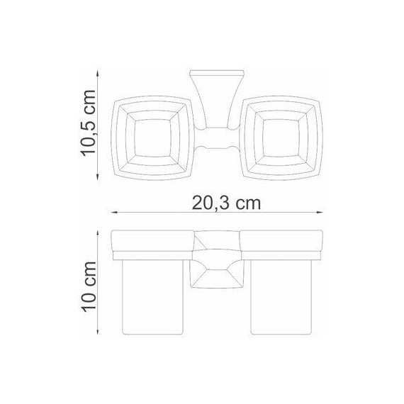 Двойной стакан для зубных щеток WasserKraft Wern K-2528D - 3 Двойной стакан для зубных щеток WasserKraft Wern K-2528D фото 3