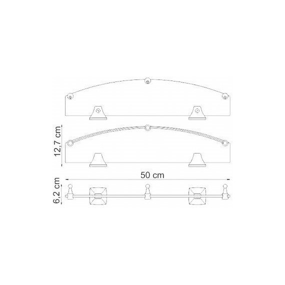 Стеклянная полка WasserKraft Wern K-2544 - 3 Стеклянная полка WasserKraft Wern K-2544 фото 3