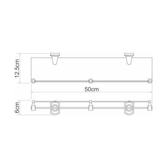 Стеклянная полка WasserKraft Oder K-3044 - 3 Стеклянная полка WasserKraft Oder K-3044 фото 3