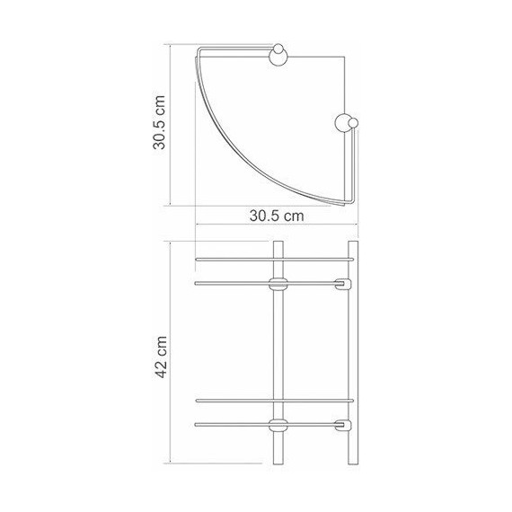 Стеклянная полка угловая WasserKraft K-3122 фото 5