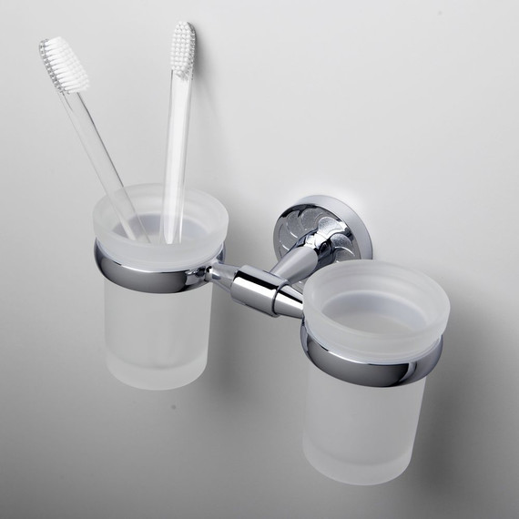 Двойной стакан для зубных щеток WasserKraft Isen K-4028D фото 2