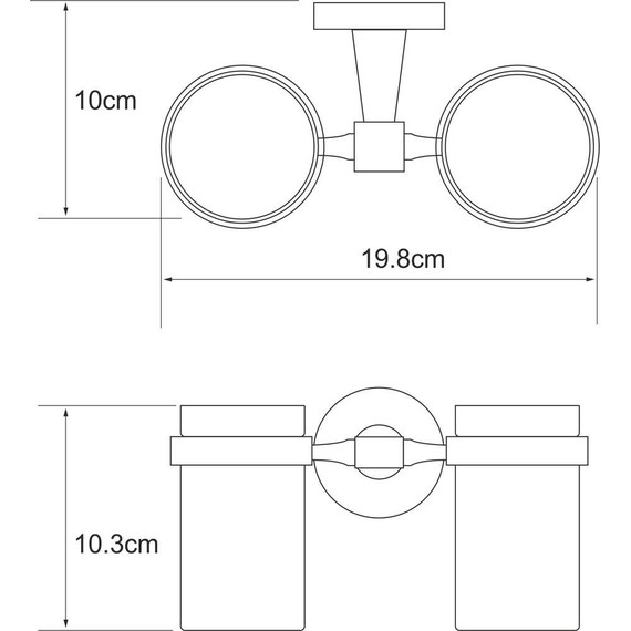 Двойной стакан для зубных щеток WasserKraft Isen K-4028D фото 3