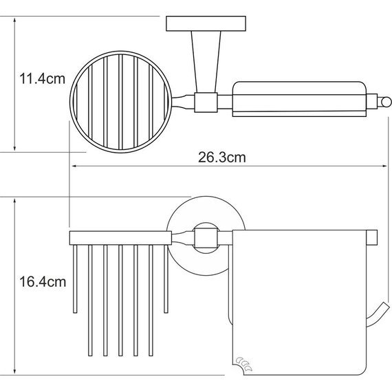 Держатель для туалетной бумаги и освежителя WasserKraft Isen K-4059 - 3 Держатель для туалетной бумаги и освежителя WasserKraft Isen K-4059 фото 3