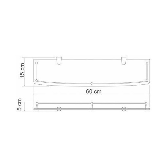 Стеклянная полка WasserKraft K-555 фото 3