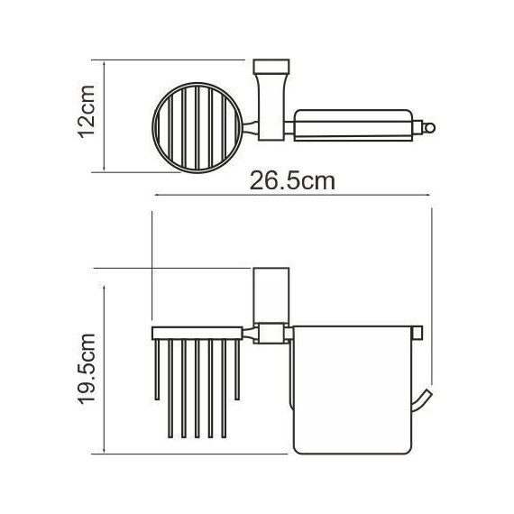 Держатель для туалетной бумаги и освежителя WasserKraft Lopau K-6059 фото 3