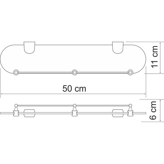 Стеклянная полка WasserKraft Berkel K-6844 фото 3