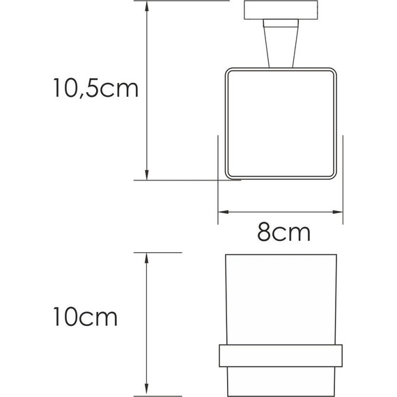 Стакан для зубных щеток WasserKraft Rhin K-8728, цвет никель фото 3