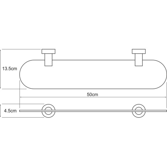 Стеклянная полка WasserKraft Donau K-9424 фото 4