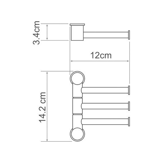 Держатель для полотенец WasserKraft K-1053B, цвет чёрный фото 2