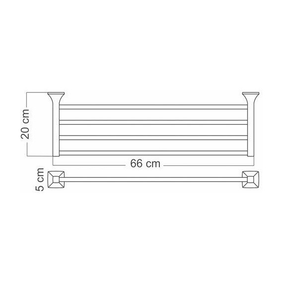 Полка для полотенец WasserKraft Wern K-2511 - 3 Полка для полотенец WasserKraft Wern K-2511 фото 3