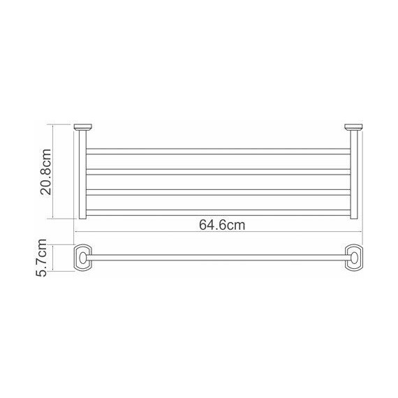 Полка для полотенец WasserKraft Oder K-3011 - 3 Полка для полотенец WasserKraft Oder K-3011 фото 3