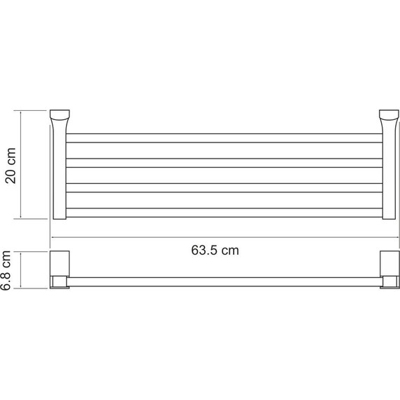 Полка для полотенец WasserKraft Leine K-5011W - 3 Полка для полотенец WasserKraft Leine K-5011W фото 3