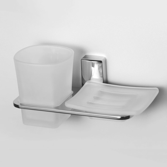 Стакан для зубных щеток с мыльницей WasserKraft Leine K-5026 фото 2