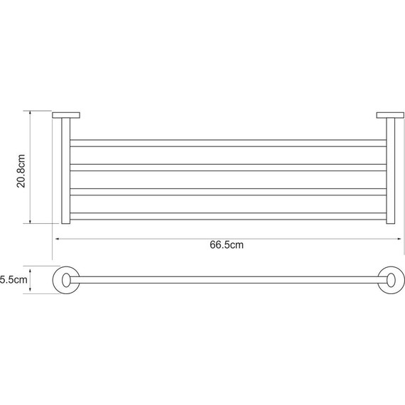 Полка для полотенец WasserKraft Rhein K-6211 - 4 Полка для полотенец WasserKraft Rhein K-6211 фото 4