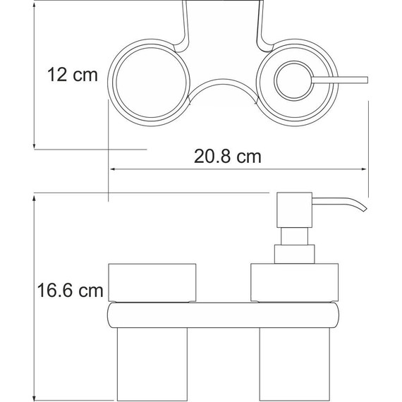 Держатель стакана и дозатор для жидкого мыла WasserKraft Berkel K-6889 фото 3