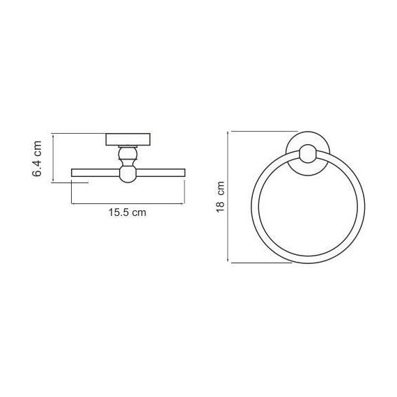 Кольцо для полотенец WasserKraft Alland K-8560 - 4 Кольцо для полотенец WasserKraft Alland K-8560 фото 4