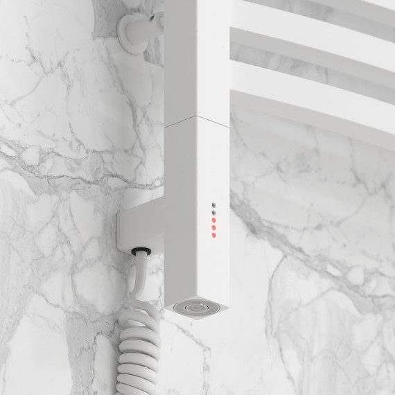 Полотенцесушитель электрический Сунержа Аркус 3.0 П15 800x500 мм 30-5704-8050 L, белый матовый фото 3