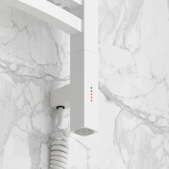 Полотенцесушитель электрический Сунержа Аркус 3.0 П15 800x500 мм 30-5705-8050 R, белый матовый фото 3