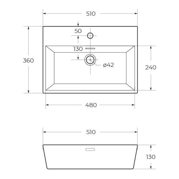 Раковина-чаша BelBagno 51 см BB1340 фото 3