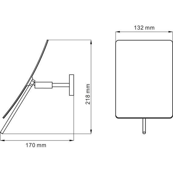 Зеркало косметическое WasserKraft K-1001 фото 4