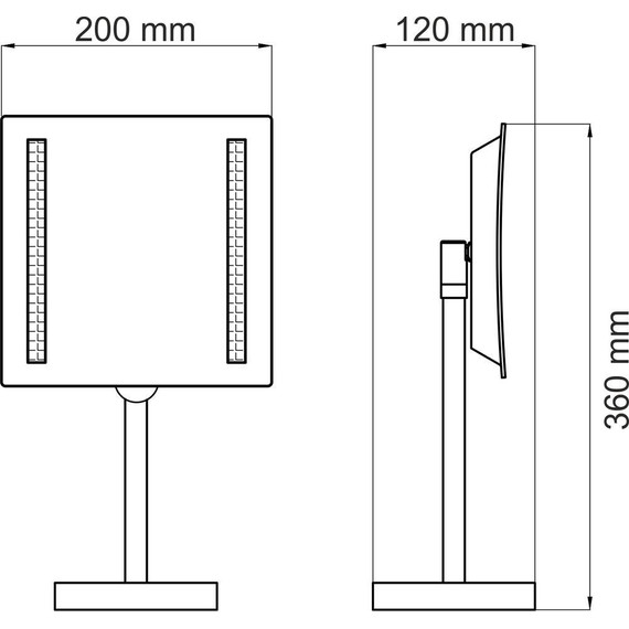 Зеркало косметическое настольное WasserKraft K-1007 фото 5