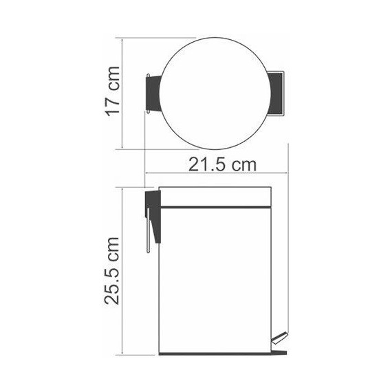 Ведро для мусора с педалью WasserKraft K-633 фото 4