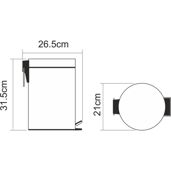 Ведро для мусора с педалью WasserKraft K-635 фото 4
