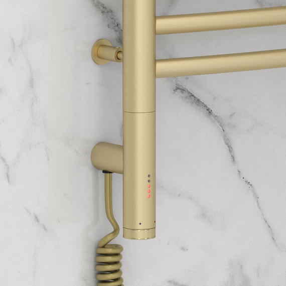 Полотенцесушитель электрический Сунержа Богема 3.0 П14 800x500 мм (выгнутая перемычка) 022-5802-8050 L, шампань матовый фото 3