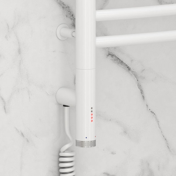 Полотенцесушитель электрический Сунержа Богема 3.0 П16 1000x500 мм (выгнутая перемычка) 12-5802-1050 L, белый фото 3