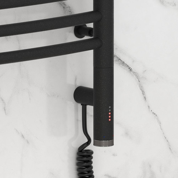 Полотенцесушитель электрический Сунержа Богема 3.0 П20 1200x400 мм (выгнутая перемычка) 15-5803-1240 R, тёмный титан муар - 3 Полотенцесушитель электрический Сунержа Богема 3.0 П20 1200x400 мм (выгнутая перемычка) 15-5803-1240 R, тёмный титан муар фото 3