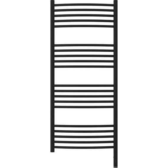 Полотенцесушитель электрический Сунержа Богема 3.0 П20 1200x500 мм (выгнутая перемычка) 31-5803-1250 R, чёрный матовый фото 2