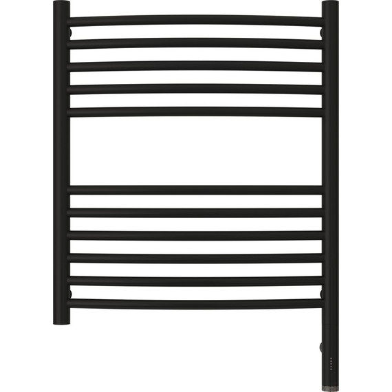 Полотенцесушитель электрический Сунержа Богема 3.0 П11 600x500 мм (выгнутая перемычка) 31-5803-6050 R, чёрный матовый фото 2