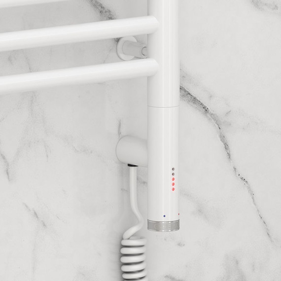 Полотенцесушитель электрический Сунержа Богема 3.0 П16 1000x500 мм (прямая перемычка) 12-5805-1050 R, белый фото 3