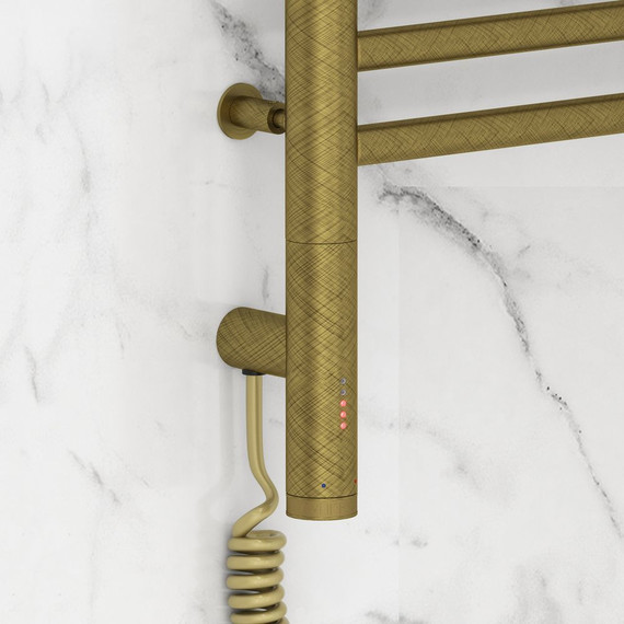 Полотенцесушитель электрический Сунержа Богема 3.0 П20 800x300 мм (прямая перемычка) 05-5804-8030 L, состаренная бронза фото 3