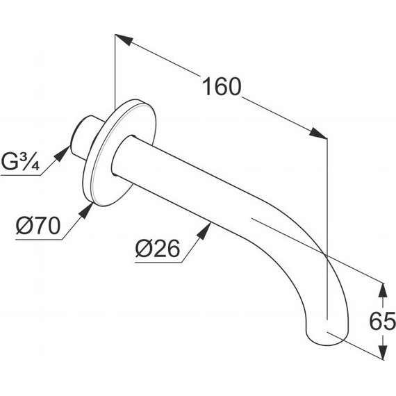 Излив для ванны Kludi Bozz 3850553, белый матовый фото 2