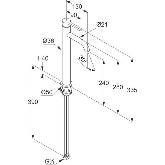 Смеситель для раковины высокий Kludi Nova Fonte Pura 202985315, белый матовый - 2 Смеситель для раковины высокий Kludi Nova Fonte Pura 202985315, белый матовый фото 2