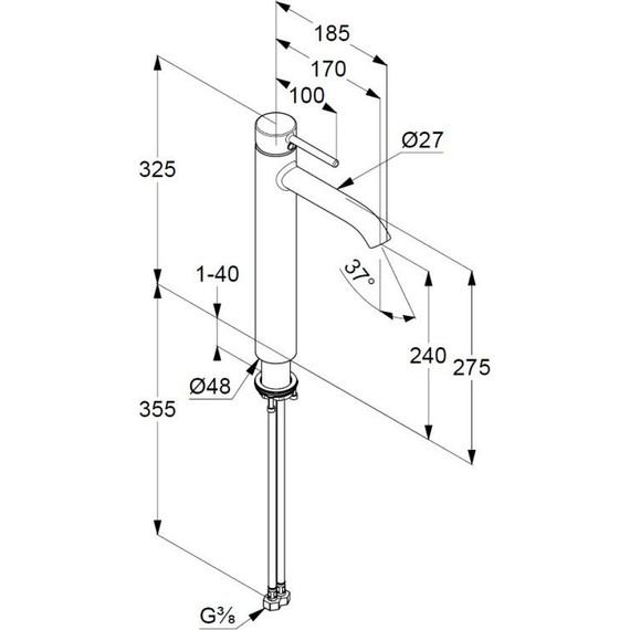 Смеситель для раковины высокий Kludi Bozz 382865376, белый матовый - 2 Смеситель для раковины высокий Kludi Bozz 382865376, белый матовый фото 2