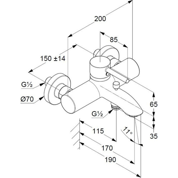 Смеситель для ванны Kludi Bozz 386915376, белый матовый фото 2