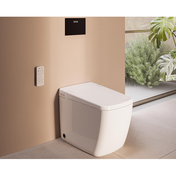 Унитаз-биде приставной безободковый с импульсным смывом VitrA V-Care Prime 7232B403-6217 с крышкой микролифт фото 2