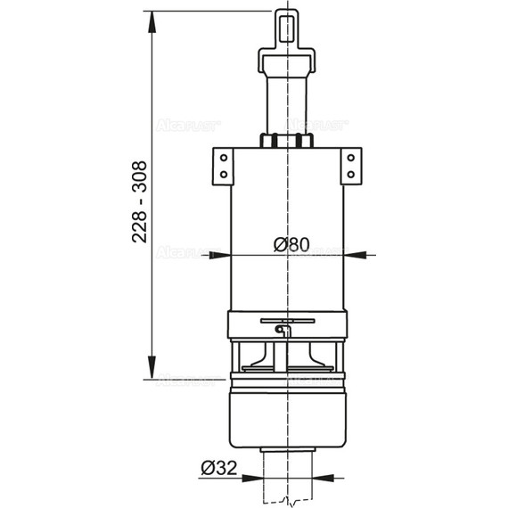 Сливной механизм Alcadrain A03 фото 2