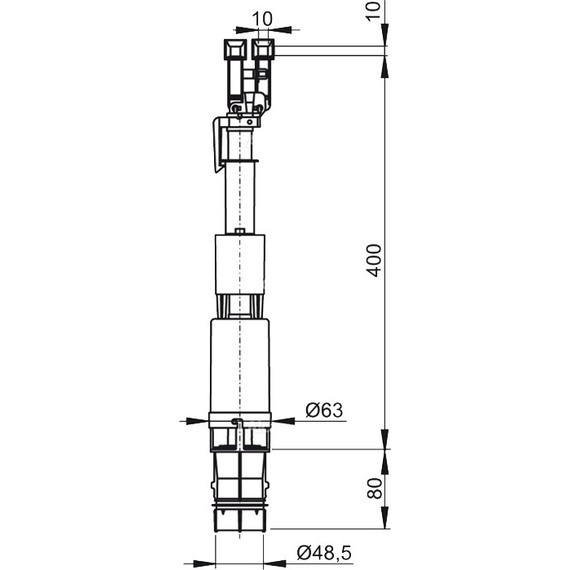 Сливной механизм Alcadrain A09B фото 2
