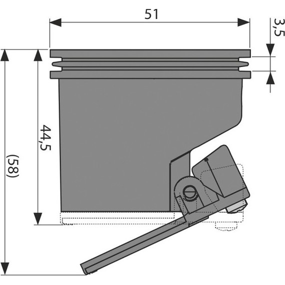 Гидрозатвор комбинированный Alcadrain P144 фото 2