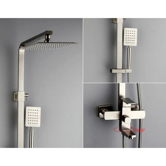 Душевая стойка Haiba HB24803, нержавеющая сталь фото 2