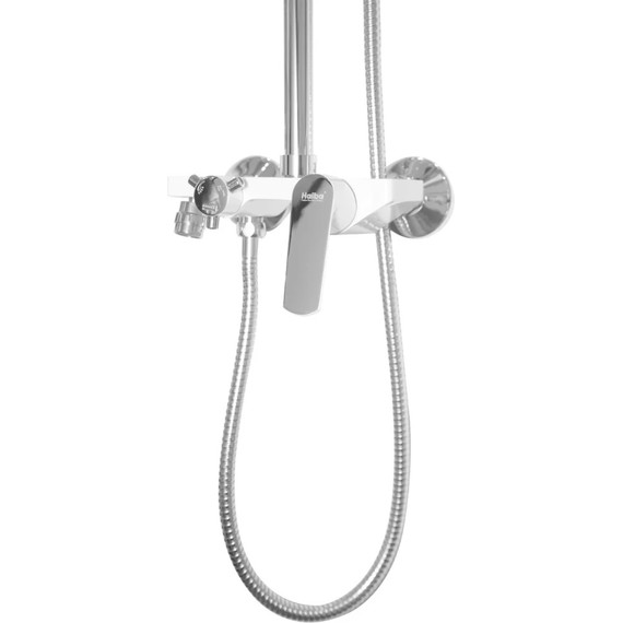 Душевая стойка Haiba HB24804, белый/хром - 4 Душевая стойка Haiba HB24804, белый/хром фото 4