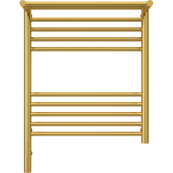 Полотенцесушитель электрический Сунержа Богема с полкой 3.0 П10 600x500 мм (прямая перемычка) 03-5806-6050 L, золото фото 2